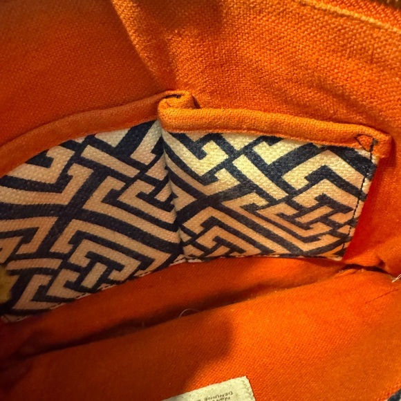 Spartina 449 blue/white lime purse. Crossbody. Linen and genuine leather - Picture 9 of 11